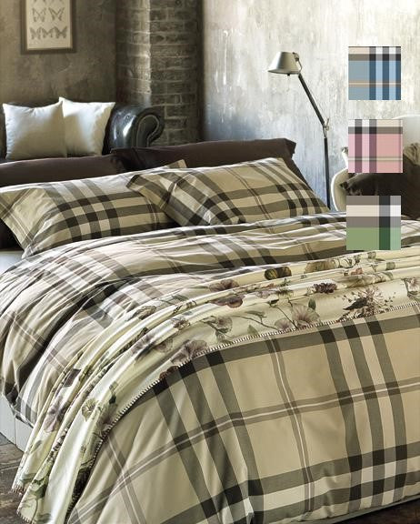 Set Copripiumino ABAKUHAUS Singolo 135x200 Antiacaro - Blu con Scritte