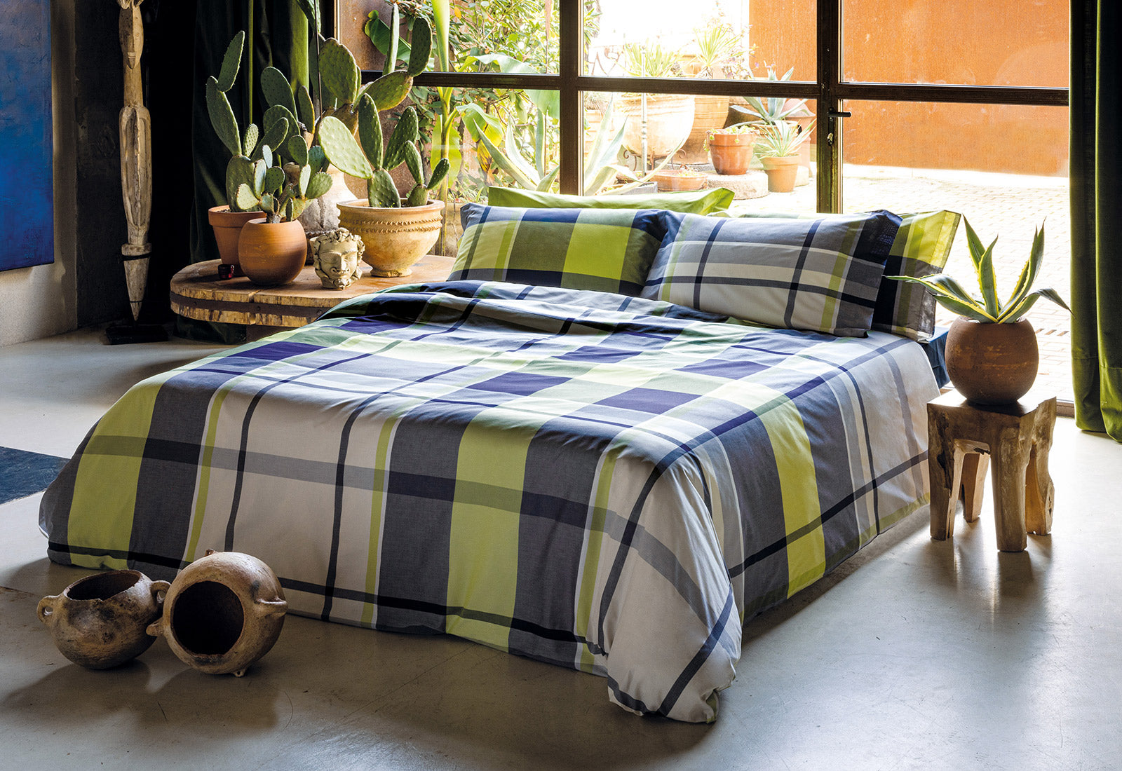 BOSSI - FLORINE Completo letto singolo cotone percalle