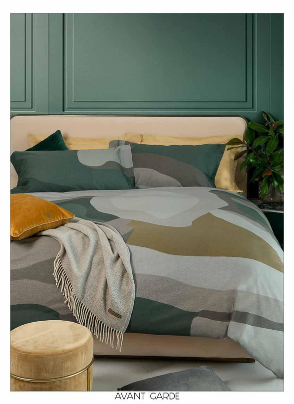 AVANT GARDE VERDE COMPLETO COPRIPIUMINO MATRIMONIALE BORBONESE