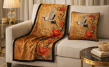GOLD STORK PLAID + CUSCINO IN VELLUTO