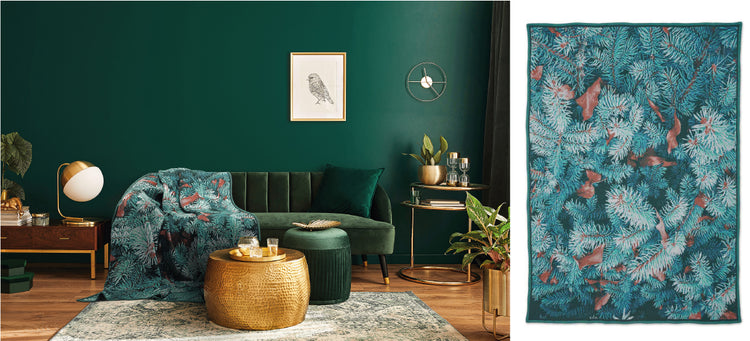 AGHI DI PINO PLAID LA FABBRICA DEL LINO