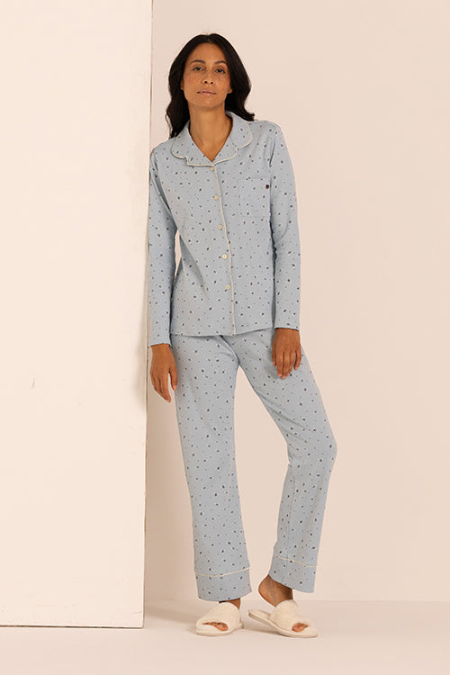 CLOUD 6P84199 MARYPLAIDPIGIAMA DONNA MANICHE LUNGHE