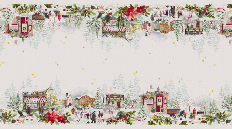 SANTA IS COMNING TOVAGLIA DA 8 IN LINO